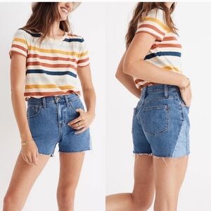 NWOT Madewell High-Rise Denim Shorts: Pieced Edition NEVER WORN